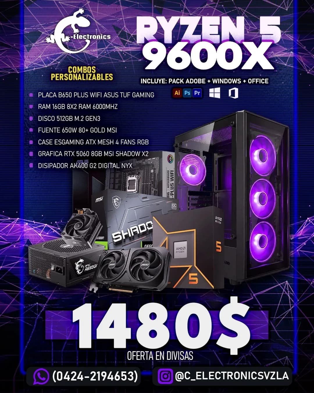Combo Ryzen 5 9600X